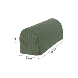 uxcell Stretch Armrest Covers Armchair Anti-Slip for Chairs Sofas Couch Arm Covers Recliner Sofa 2 Set w/Twist Pins(Army Green)