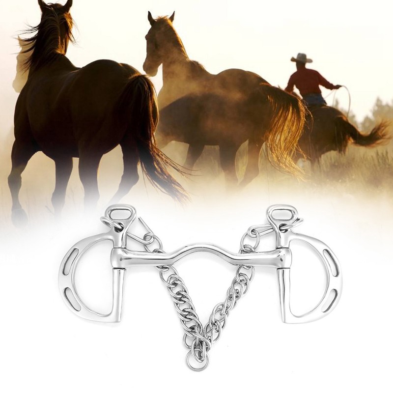 Stainless Steel Kimberwicke Bit Low Port Mouth Horse Chewing Mouth