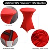 2Pack Black Spandex Cocktail Table Cover for Weddings Parties and