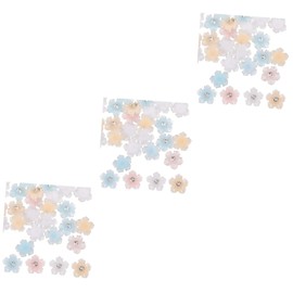 Healeved 3pcs Flower Nail Charms Rhinestones for Nail Art Decoration Floral Accessories Suitable for Home and Salon Use