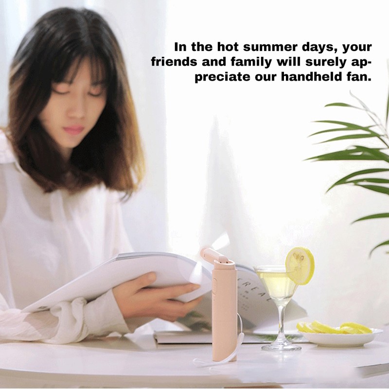 Portable Handheld Fan with 3 Foldable Blade, Rechargeable USB Small