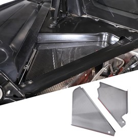Suetlcoity Engine Compartment Cover Trim Compatible with Corvette C8 Stingray 2020-2023，Leak Proof Side Panel Trim Kit (Stainless Steel Bright)