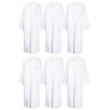 IvyRobes 6 Pcs Adults Matte Choir Robes for Church Baptism