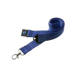 20mm Lanyard with Safety Break Away and Metal Clip - Blue