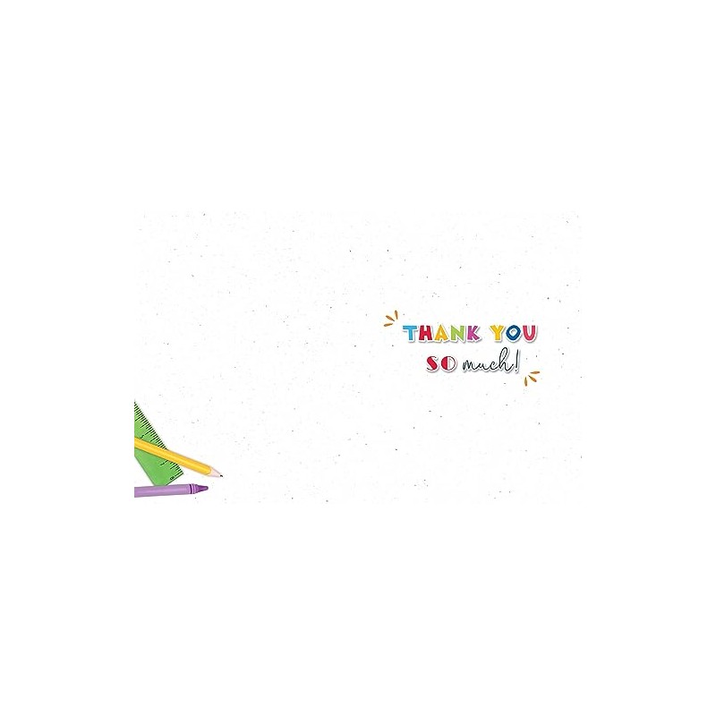 Piccadilly Greetings Thank You Teacher Teaching Assistant Card Notepad -