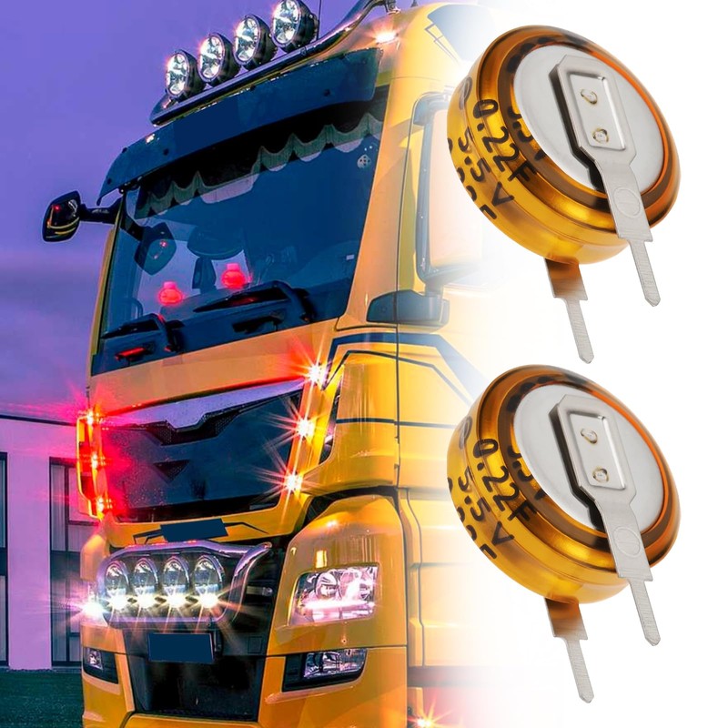 VGOL 4pcs 0.22F 5.5V Super Capacitor Pitch 5mm Button Capacitance
