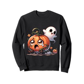 Funny Pumpkin with Sweet Ghost Sweatshirt