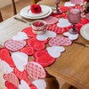 Joyfol Day Valentine’s Day Table Runner 14x69 Inch, Cutwork Embroidered