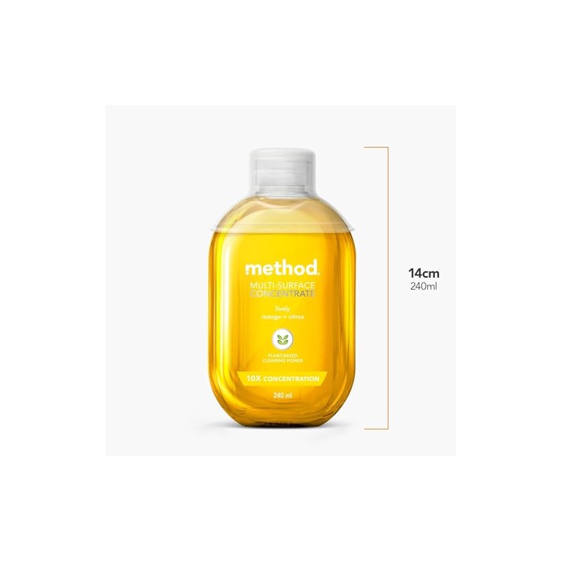 Method All Purpose Cleaner, Concentrated, Lively, Mango & Citrus fragrance,