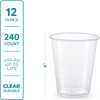 GUSTO Clear Plastic Cups [12 oz - 240 Count] Disposable
