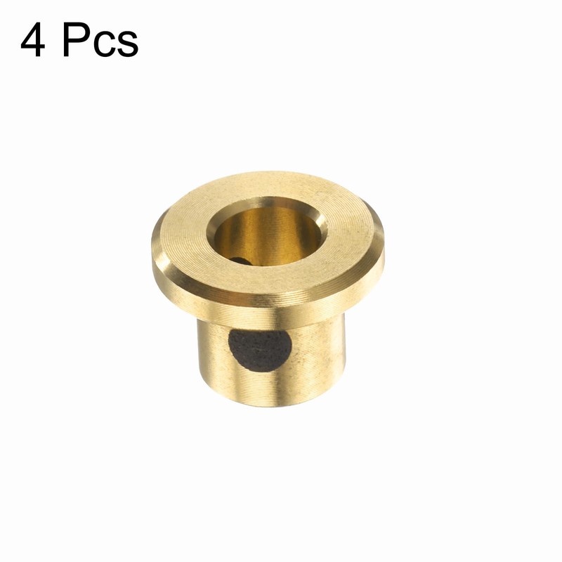 sourcing map 4pcs Flange Sleeve Bearings 5mm Bore x 7mm