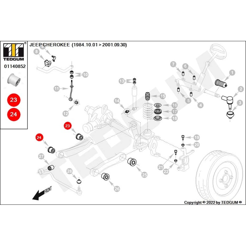 TEDGUM 01140852 Control Arm Bushing
