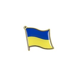 Collectible Novelty Flag Pin for Backpack, Scarf - Made From Jeweler Class Metal - Spartan and the Green Egg Explorer Flag pin: Ukraine Flag (200)