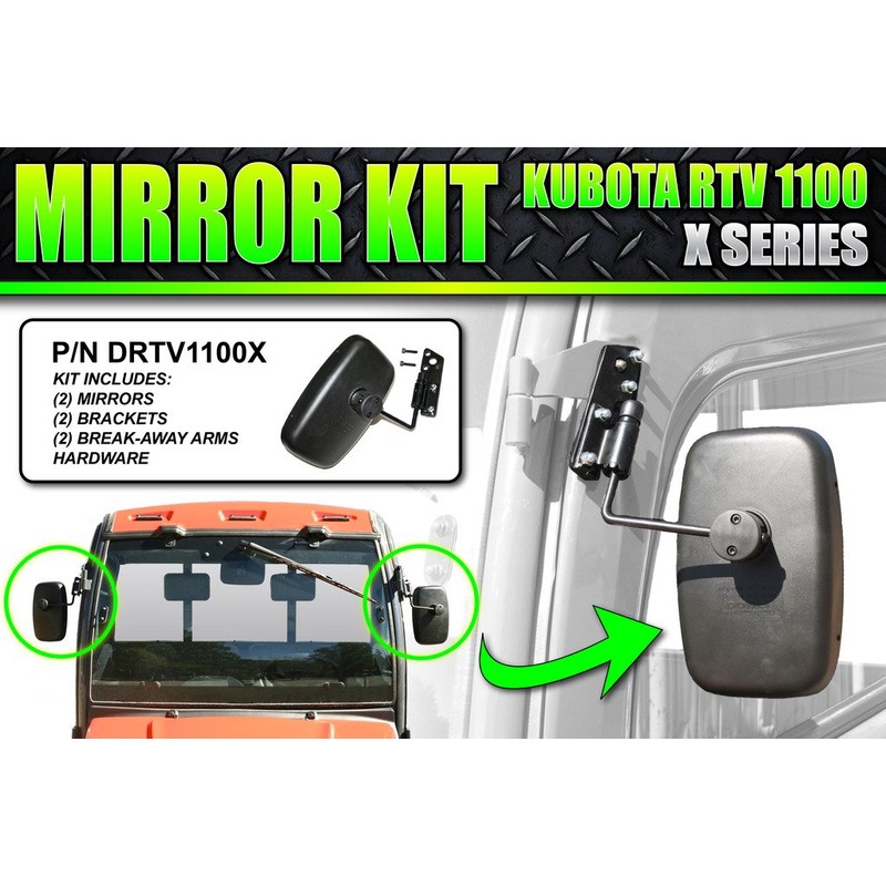 Kubota RTV 1100 (X Series) External Cab Mirror Kit