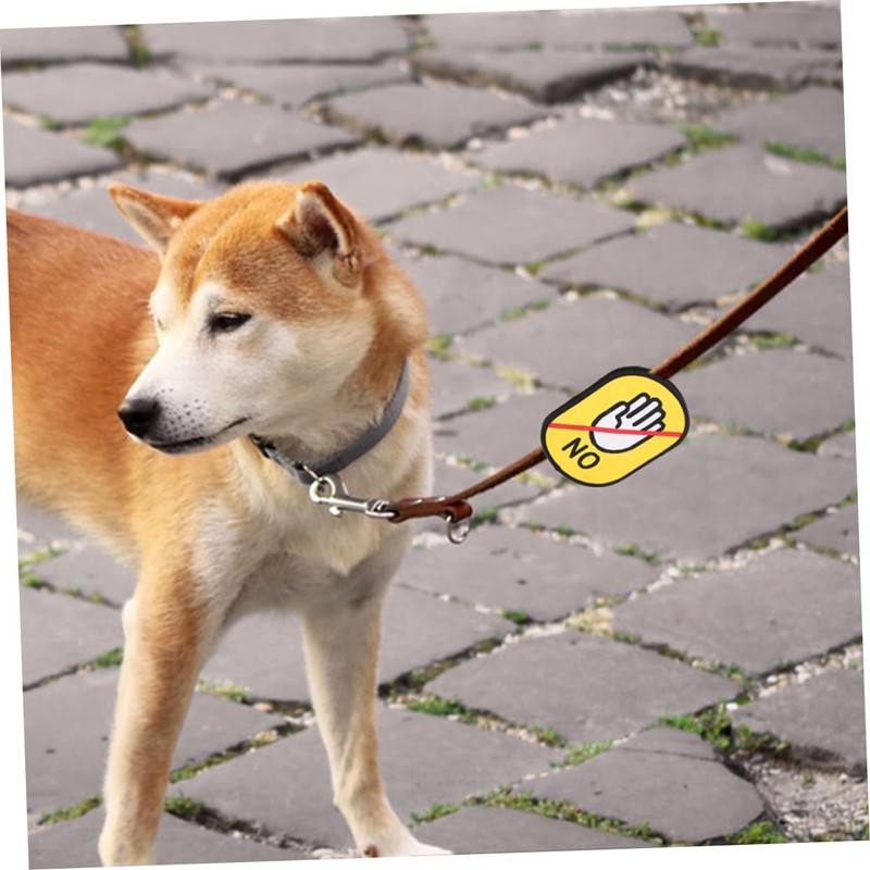 LABRIMP 2pcs Pet Leash Stickers High Visibility Touch Signs for