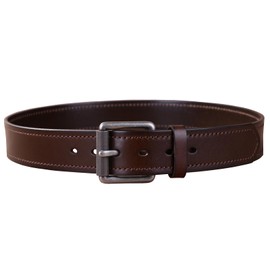 SOMSHU Men's Belt Full Grain Leather 1.6 Inch Width Casual Jeans Belt (Coffee, 46)