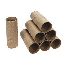 Fun Express 4.5" x 1.75" Brown Cardboard Craft Rolls - Perfect for DIY Projects, Kids’ Crafts, School Projects, and Creative Fun - 24 Pack