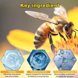 2 Stück Bienengift Anti-Falten-Creme, 20g Bienengift Creme faltencreme, Multi Purpose Beecream, Anti-Falten-Feuchtigkeitscreme für Gesicht und Hals für Alle Hauttypen