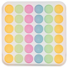 Kids Happy House Push Pop bubble fidget sensory toy perfect for autism and stress relief (Luminous Square Rainbow)