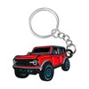JUSTTOP Car Keychain, Bronco Key Chain Metal Key Fob, Cool