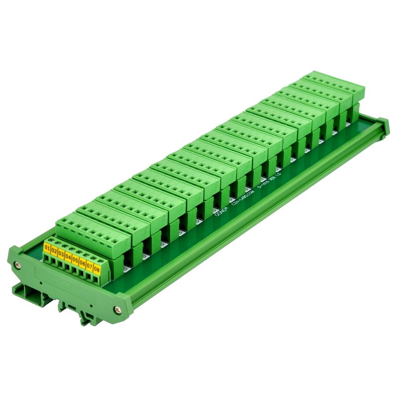 DIN Rail Mount 10A/300V Pluggable Screw Terminal Block Distribution Module