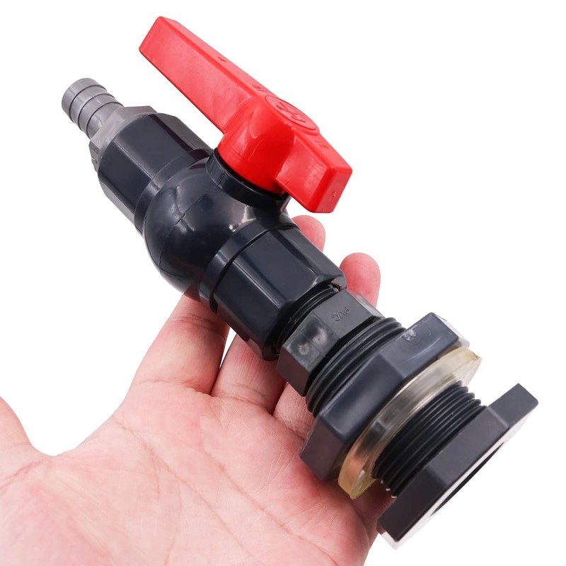WANGCL Rain Barrel Spigot Faucet Kit PVC Bulkhead Fitting with