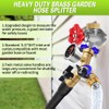 Totorock Updated Garden Hose Splitter with 200psi Pressure Gauge, Heavy