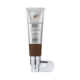IT Cosmetics Your Skin But Better CC+ Cream, Deep Cool - Color Correcting Cream, Full-Coverage Foundation, Hydrating Serum & SPF 50+ Sunscreen - Natural Finish - 1.08 fl oz