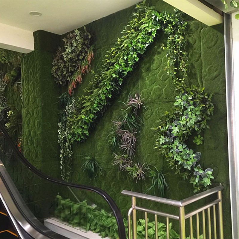 Artificial Moss Grass Carpet Realistic Artificial Green Lawn Straw Mat
