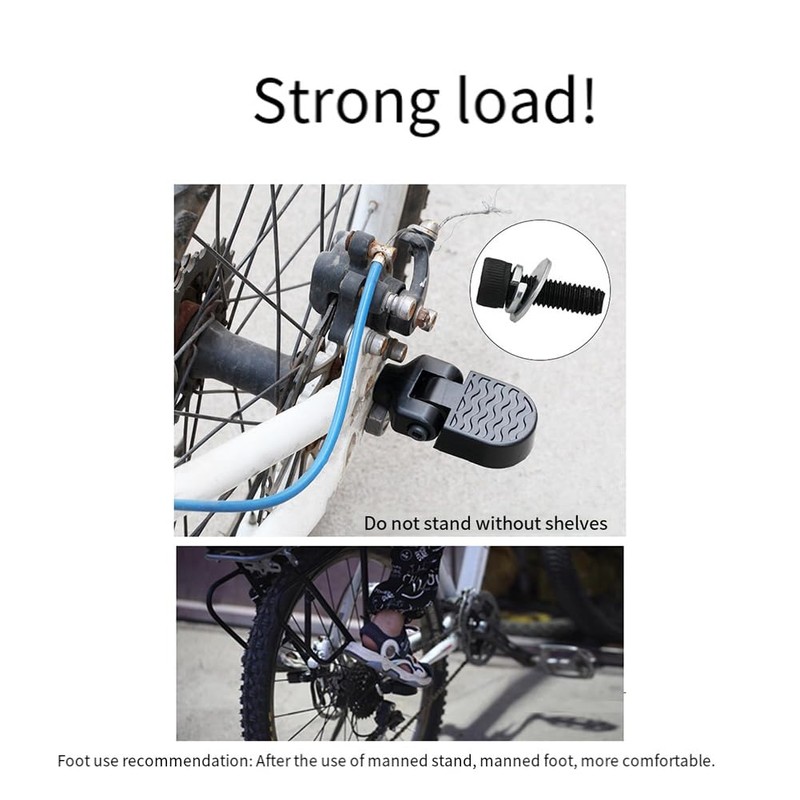 2PCS Mini Bicycle Rear Pedals Folding Foot Rest Bike Pegs