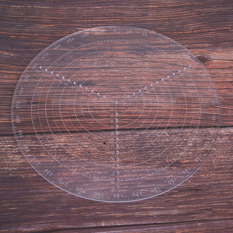 Transparent Acrylic Center Finder Woodworking Compass for Circle Center Finding