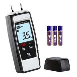 XinJiaYi Digital Wood Moisture Meter, 8-in-1 Moisture Meter Wall, Wood Moisture Meter for Firewood/Wood/Drywall/Brick/Plaster/Floor - Water Leak Sensor Detector & Moisture Tester Grey