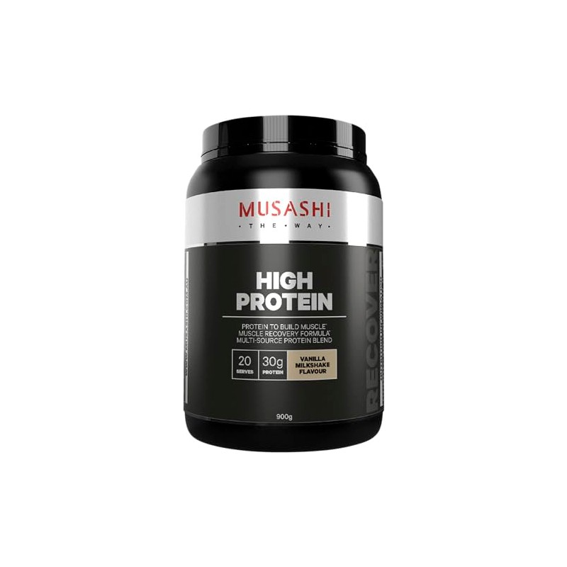 NEW Musashi Protein Powder P High Whey Vanilla 900g Sports