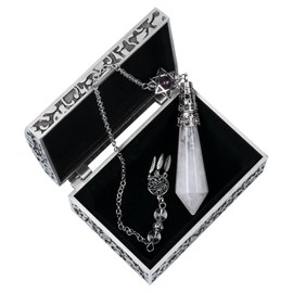 Pndulo de cristal, Pndulos de cristal natural para adivinacin, Pndulo de Dowsing de cristal profesional, Cristales puntuados espirituales para la...  