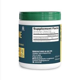 Organika Creatina Monohidratada Micronizada Alta Pureza Sin Sabor 500 g