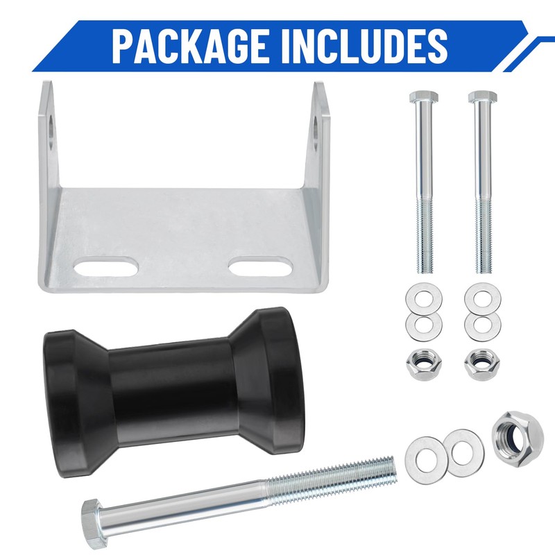 Venussar Boat Trailer Rollers with Brackets 5" Keel Roller Assembly