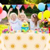 BeYumi 3Pcs Boho Sunshine Party Table Covers Hippie Sun Waterproof