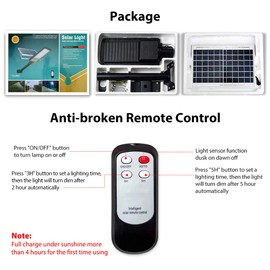 RuoKid Solar Street Lights Outdoor Lamp, 16000lm IP67 Waterproof Light with Anti Broken Remote Control Mounting Bracket, Dusk to Dawn Security Led Flood Light for Yard, Garden, etc.