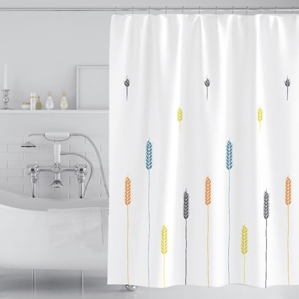 Lkw Ogechi Anti Mould Shower Curtain with Wheat Pattern, 200