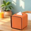 GORESE Tissue Box, Leather Square Cosmetic Tissue Box, Paper Tissue