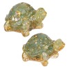 Nupuyai Pack of 2 Crystal Turtle Figurine Decorative Resin Gemstone