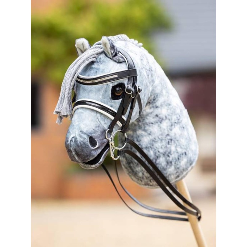 LeMieux Hobby Horse Double Bridle Black - Fits Hobby Horses