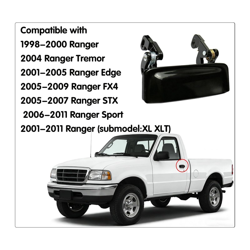 Kyumvio 2PCS FO1310134 All Metal Exterior Door Handles Fits for