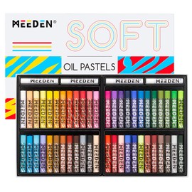 MEEDEN Soft Oil Pastels Set: 48 Colors with Extra 4 White Oil Pastels for Artists Beginners Adults Teachers - Vibrant Oil Pastels Crayons for Art Painting & Drawing, Blending, Layering, Shading