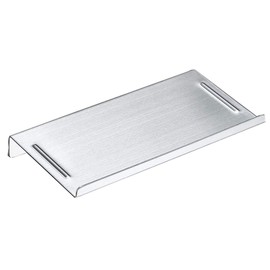 Hallyware Bathroom Small Cell Phone Shelf Stainless Steel Anti-Slip Phone Holder Stand Wall Mounted for Small Speaker Smartphone Baby Wipes, Brushed