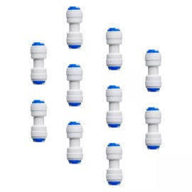iSpring LittleWell Inline Fitting with 1/4" Quick Connect Fitting, 10 Pack