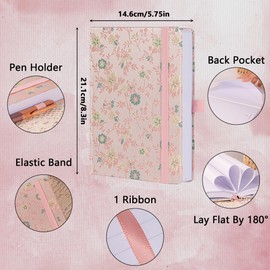 TIEFOSSI Lined Journal Notebook for Women Men, A5 Journals for Writing, 100gsm 316 College Ruled Pages, Thick Paper, Perfect for Office & Home School Supplies, 8.4 X 5.8 In