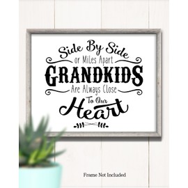 Grandparents Wall Art from Grandkids - Grandparents Day Gift Ideas - Best Gifts for Grandparents Wall Decor - Grandparent Gift - Gifts for Grandparents - 14x11 unframed print