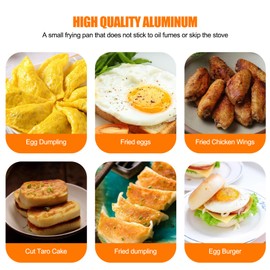 Kytree 7 Holes Egg Frying Pan Skillet, 12" Nonstick Egg Pan Aluminum Omelet Maker with Spatula & Brush for Breakfast, Pancake, Hamburger, Sandwiches, Crepe