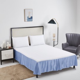 Tache Satin Silky Lustrous Sweet Victorian Royal Glam Platform Tailored Dust Ruffle Bed Skirt - Beige - Queen